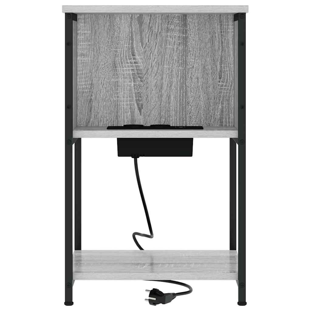 Bedside Cabinet Grey sonoma 38 x 31 x 61 cm Engineered wood